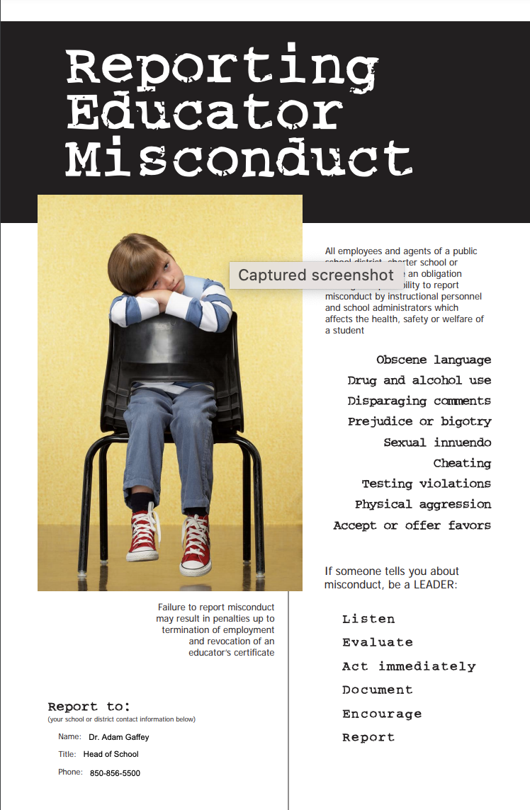 Report Educator Misconduct Report Educator Misconduct