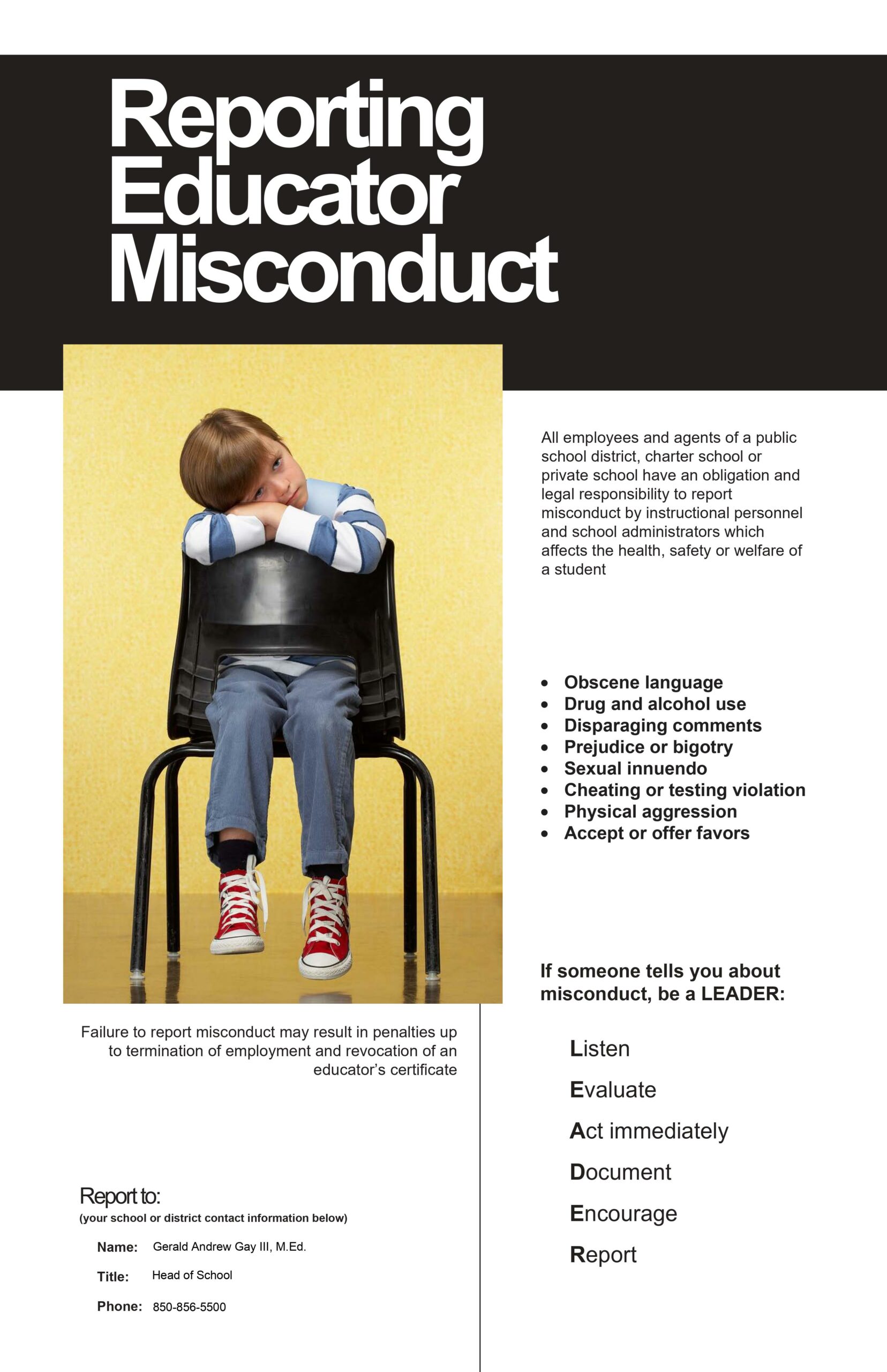 Report Educator Misconduct